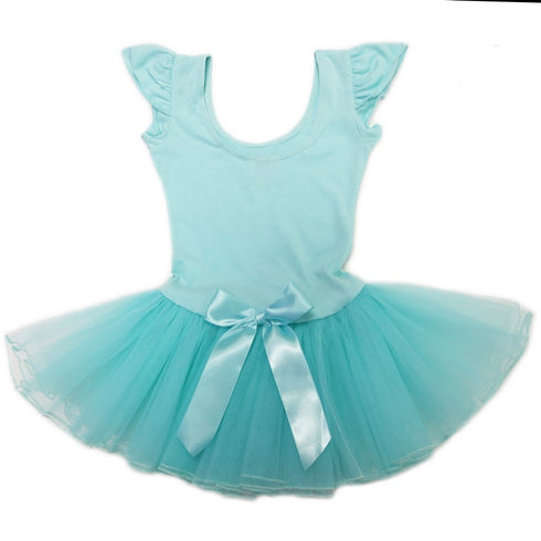 Girls Mint Rhinestone Bow Accent Tutu Ballet Dress S (9-24M)-XL (6-8) - SophiasStyle.com